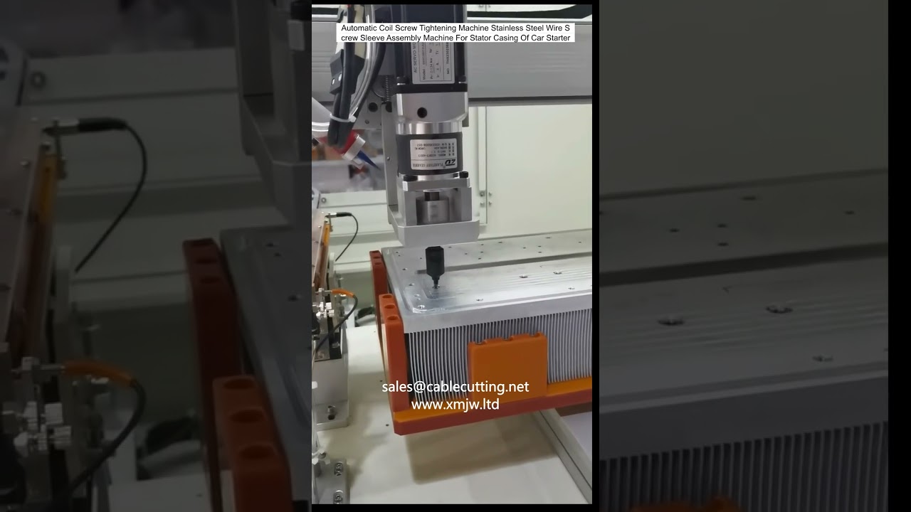 Rozsdamentes acél huzalcsavar hüvelyek automatikus összeszerelő gépe | Precíziós tekercs csavarhúzó állórészhez