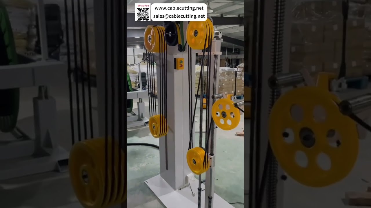 150 mm² huzalhámozó és vágógép 1000 kg-os változtatható sebességű kábeladagolóval