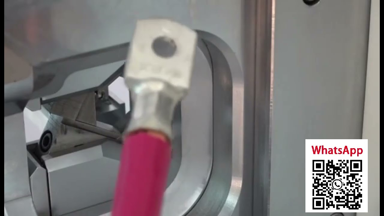 120 mm²-es szervókrimp gép: szerszámmentes, gyors méretváltás