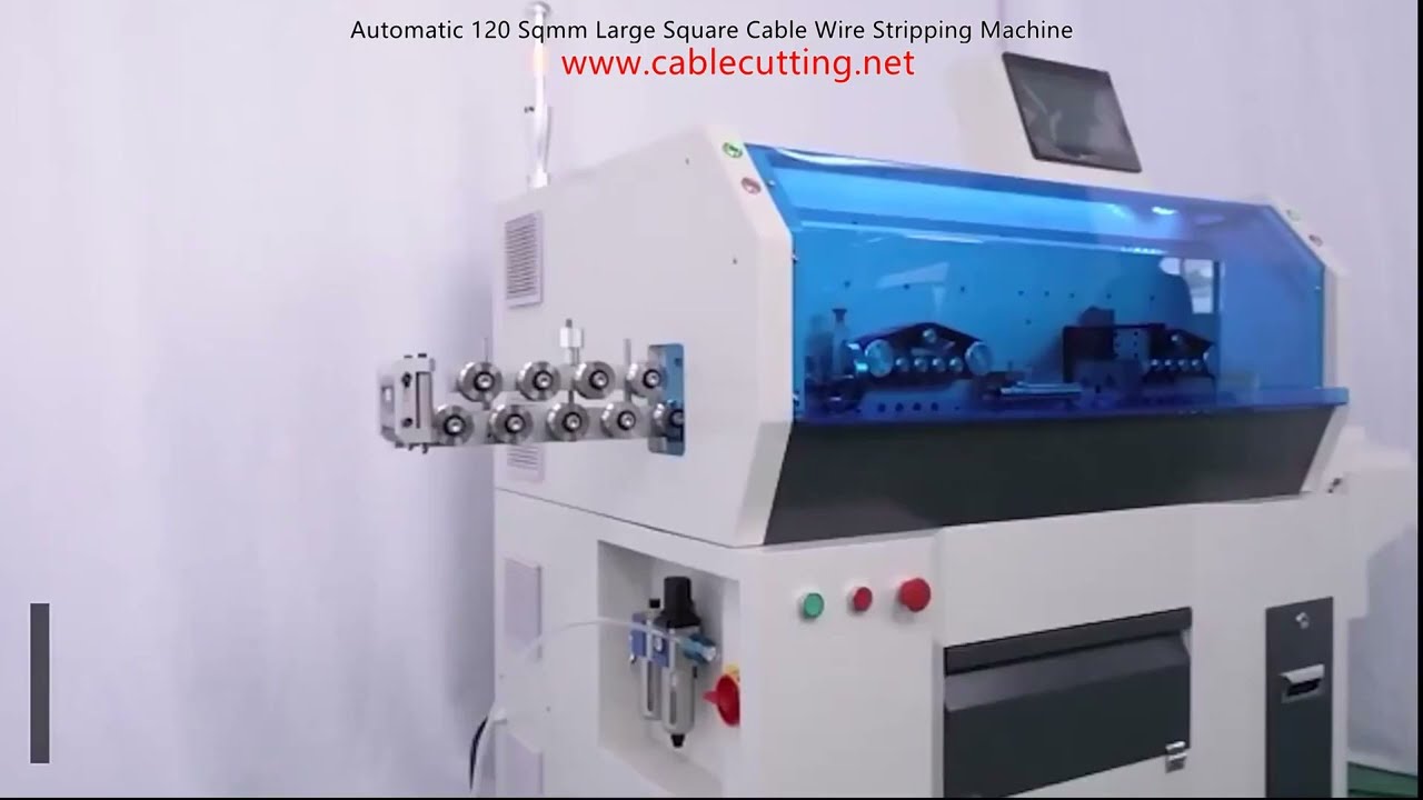 Automatikus 120 mm²-es nagy keresztmetszetű négyzetes kábel szigeteléseltávolító gép