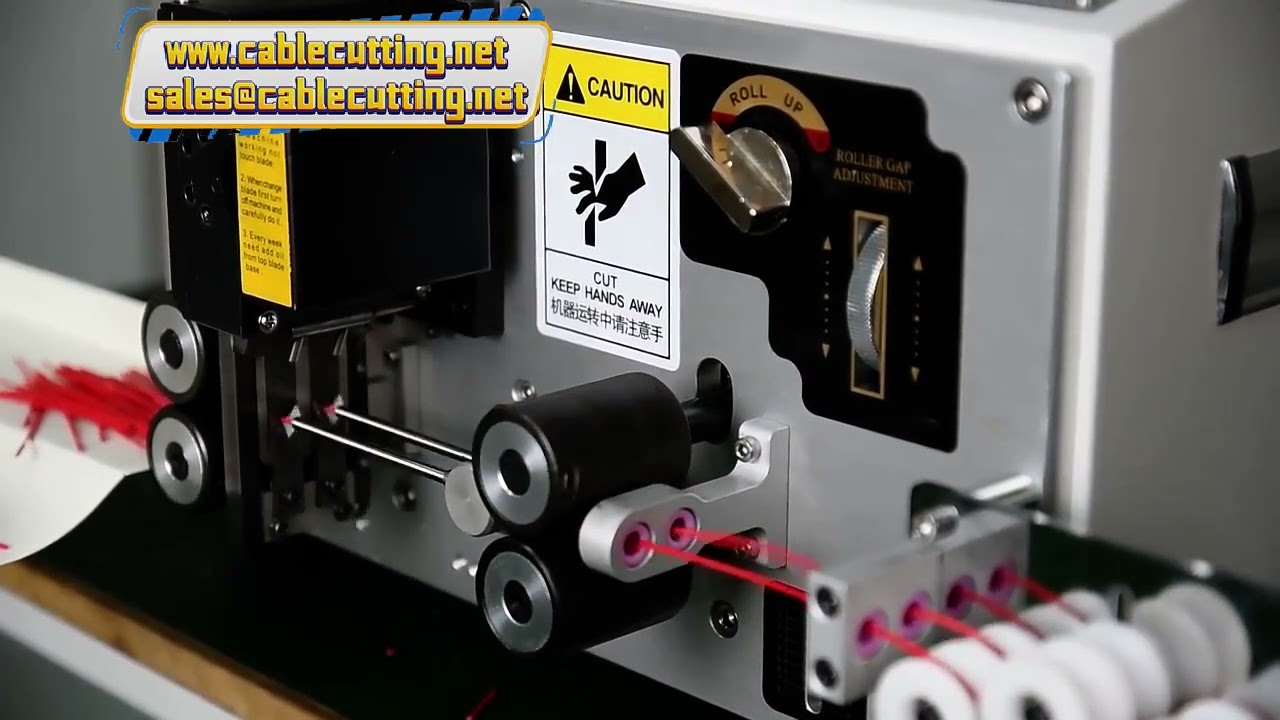 Wire Stripping Machine with Double Feeding, Cable Crimping and Peeling from 0.1 to 2.5mm² with Carbide Blade