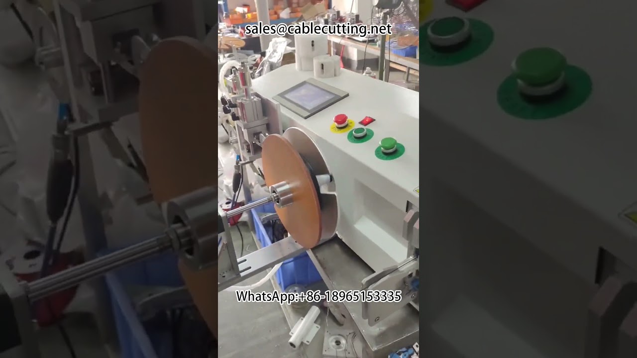Drót, kábel és tömlő automata métervágó, tekercselő és kötöző gép