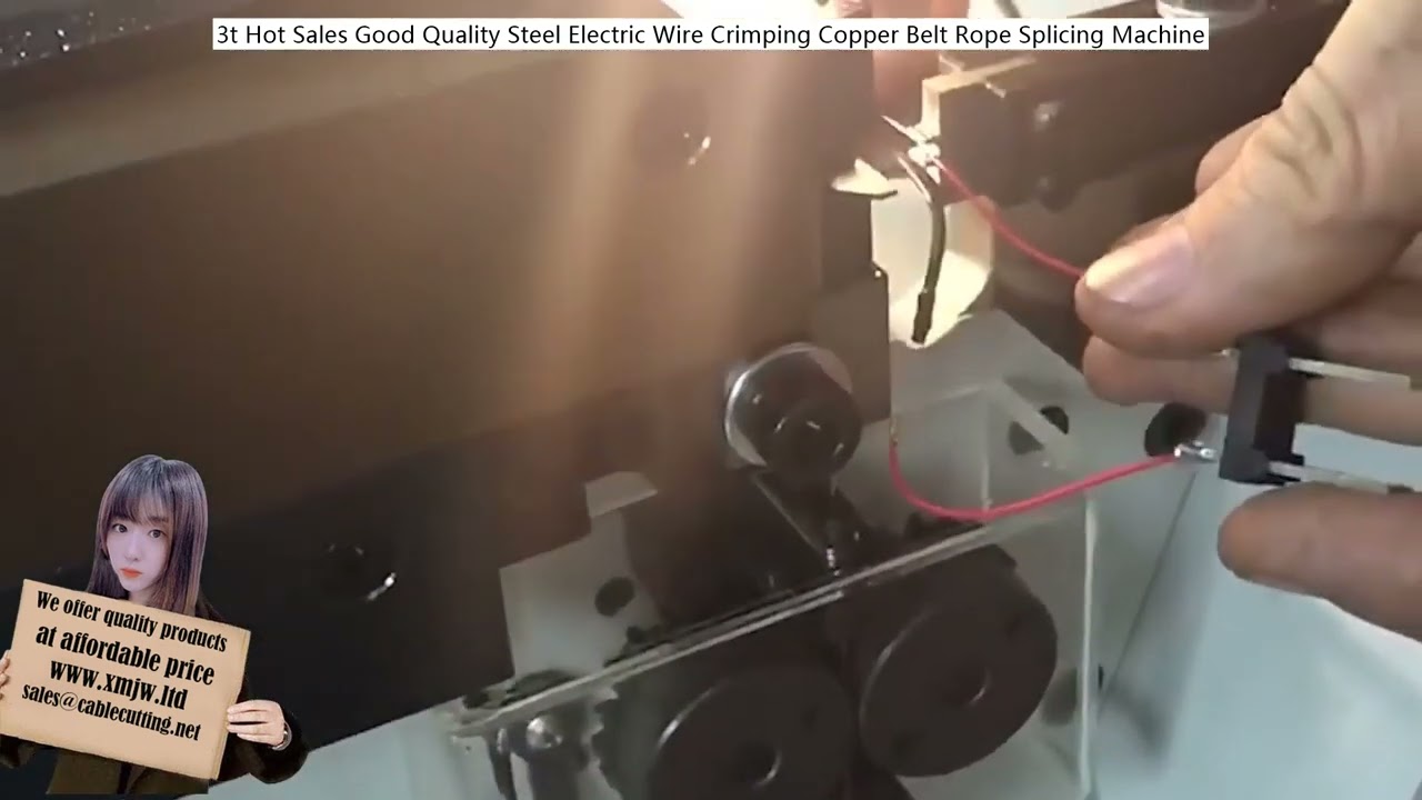3T Elektromos Vezetékkrimpelő Gép – Acél- és Rézkötél Összeillesztéséhez