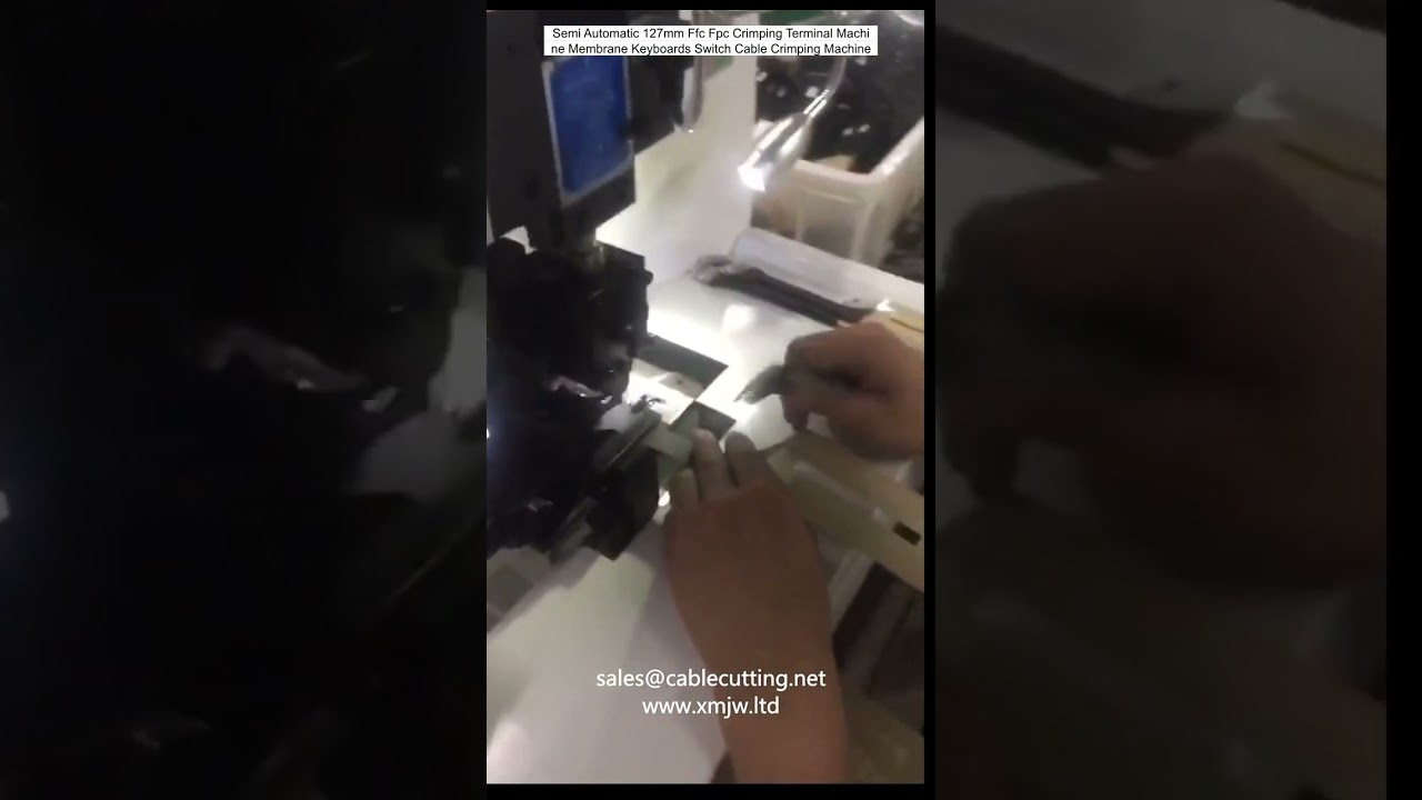 Félautomata 127 mm-es FFC/FPC krimpelő gép membránbillentyűzetek és kapcsolók kábelének precíziós megmunkálásához