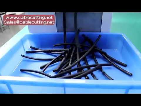 Gumi cső, műanyag (PET, PVC, PP, PU) cső és hőzsugorcső vágógép – Automata csővágó berendezés